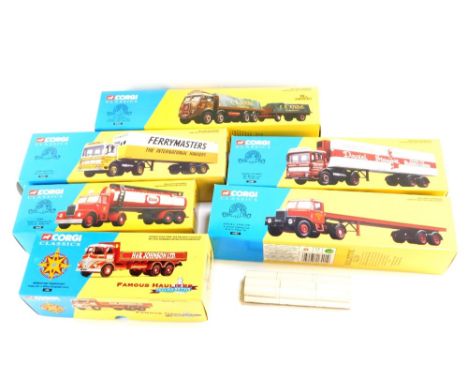 Six Corgi Classics Famous Hauliers lorries, to include Esso, H &amp; R Johnson, various others, boxed.  (6)