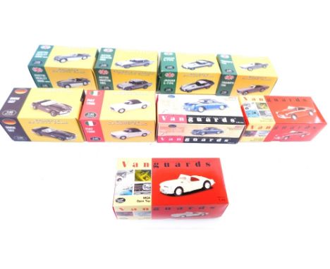 Vanguard and other 1:43 scale classic cars, to include a Triumph Spitfire MKII, BMW 507, etc., boxed. (9)