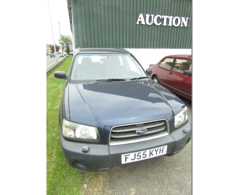 A Subaru Forester X Auto Estate, Registration FJ55 KYH, petrol, blue/grey, first registered 01/09/2005.
