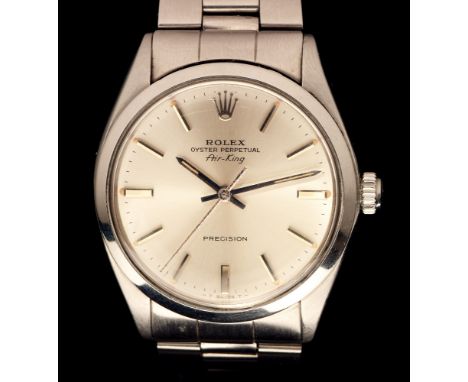 Rolex: Oyster Precision 'Air King' automatic stainless steel wristwatch , c1975, Model 5500, serial number 4065***, silver ba