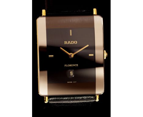 Rado Florence: a lady's stainless steel and gold coloured quartz wristwatch model no 160.3670.2, case 27 x 32mm, boxed with f