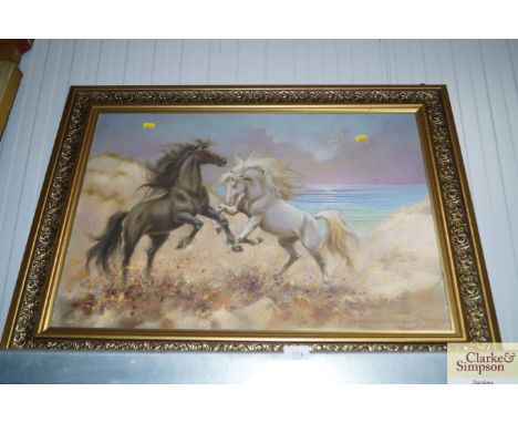 An E Alex print depicting horses