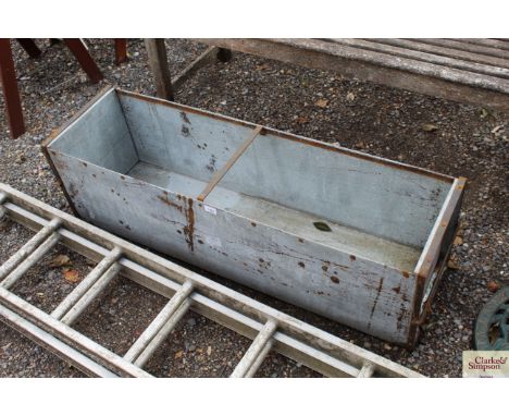 A large galvanised plant trough (TS-226)