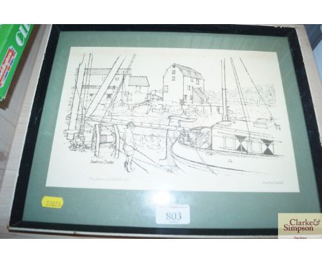 An Andrew Dodds pencil signed print "The Deben at Woodbridge"