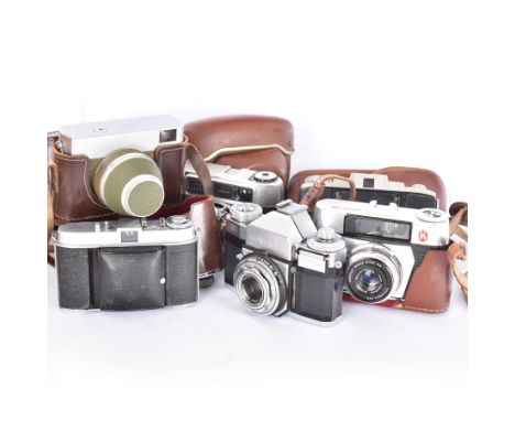 Collection of 35mm rangefinder cameras and similar, to include King Regula L, Balda Baldessa serial no. 370514, Synchro Compu
