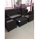 4 Piece Rattan Garden Set