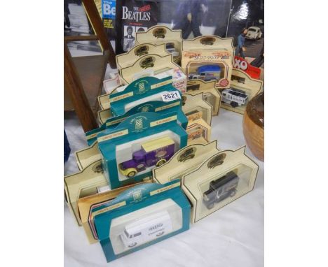 Thirty boxed die cast model vans etc.,