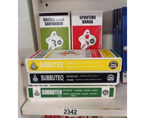 9 boxed Subbuteo teams including international teams, Scottish etc Rangers, Celtic etc 