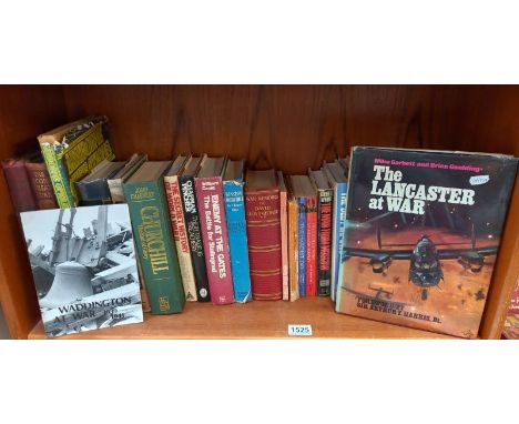 1 shelf of military warfare books 