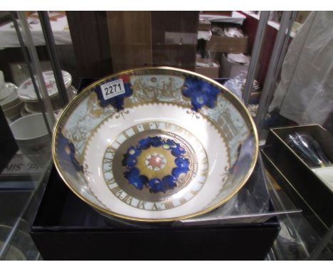 A boxed limited edition Royal Worcester Millenium flight bowl. 
