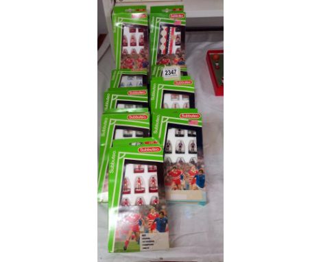 11 boxed UK Subbuteo teams including Arsenal 1st division champions 1990/1991, Celtic, Leeds etc 