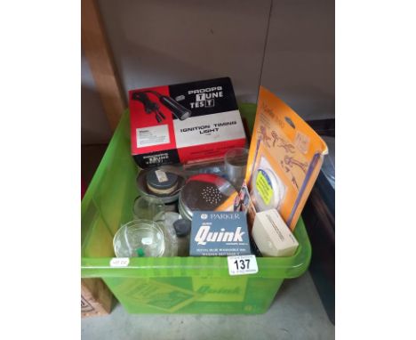 A quantity of miscellaneous items including ignition timing light etc. 