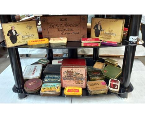 A quantity of Tobacco and cigarette tins