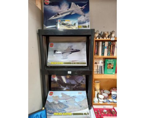 6 boxed Airfix model kits including larger models including English electric Canberra B.2 &amp; PR.9 COLLECT ONLY 