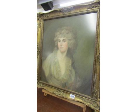 A framed and glazed portrait of a lady. COLLECT ONLY.