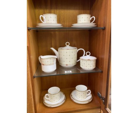 A Royal Worcester Sahara Tea Set for 4 (3 shelves) 