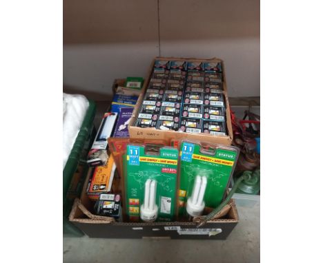 A quantity of electric light bulbs 