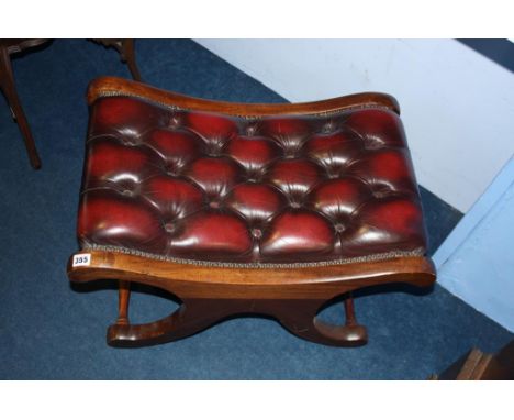 An Oxblood Chesterfield stool