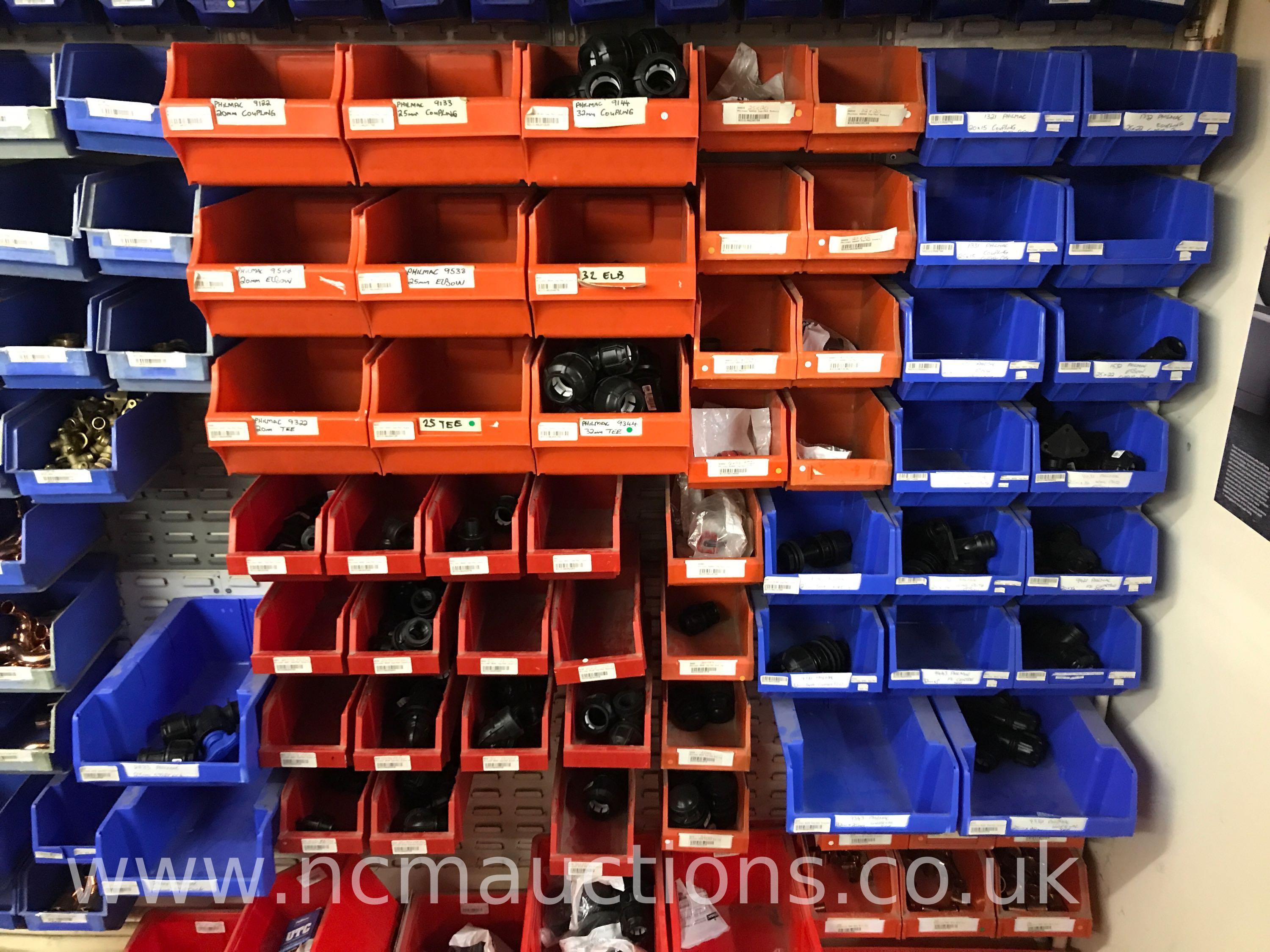 Plumbing stock Various plumbing fittings Compression fittings End feed