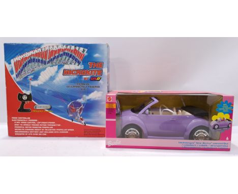 Mattel &amp; Li-Lo, a boxed pair of RC Vehicles. Includes Barbie "Volkswagen New Beetle Convertible" with "The MicroKite". Al