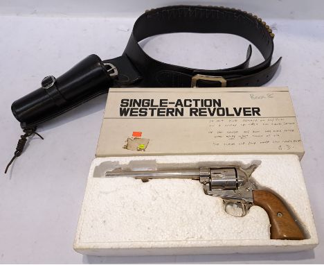 MGC, a boxed Replica Single Action Western Revolver &amp; Leather Holster. Although unchecked for completeness condition appe