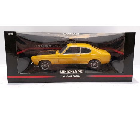 Minichamps (Paul's Model Art), a boxed 1:18 scale Ford Capri RS (1970). Although unchecked for completeness condition appears