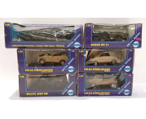 Gonio, a boxed group of 1:24 Scale "Military" Vehicle. Includes Dodge WC 51 08657 with others. Although unchecked for complet