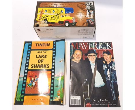 First Gear Roy Rogers 1960 B-Model Mack Moving Trailer 1:34 scale diecast replica along with two tv &amp; film magazines. Alt