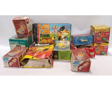 Tomy, Chad Valley &amp; Similar, a boxed &amp; unboxed group of "Vintage" Toys. Includes Matchbox Superfast "Superbooster" wi
