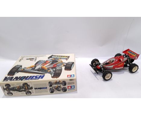 Tamiya, Vanquish 1:10 Scale RC Off Road Racer. Although unchecked for completeness or if in working order condition appears g