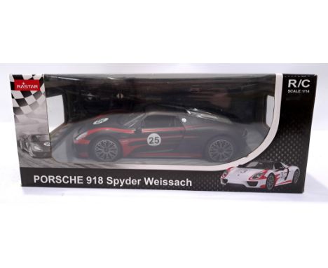 RaStar, Porsche 918 Spyder Weissach 1:14 Scale R/C Car. Although unchecked for completeness or in working order condition app