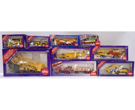 Siku, a boxed group of "Construction" 1:55 Scale Vehicles. Includes "Excavator 3727" with others. Although unchecked for comp