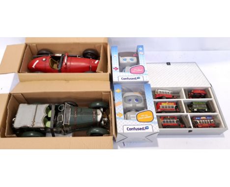 A boxed group of Tinplate &amp; Collectibles. Includes scale model vehicles with others. Although unchecked for completeness 