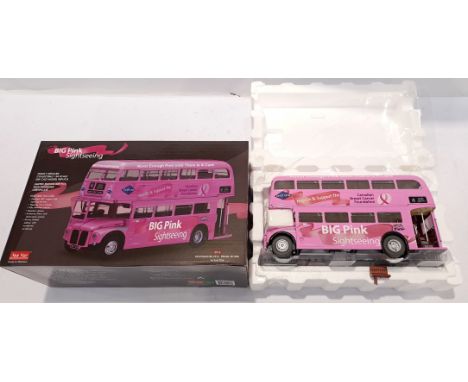 Sun Star, a boxed 1:24 Scale Routemaster 2916 : RM686-WLT686 "BIG Pink Sightseeing" 2916. Although unchecked for completeness