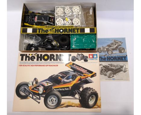 Tamiya, The Hornet 1:10 Scale R/C Off Road Racer. Although unchecked for completeness or in working order condition appears g