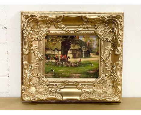 An ornate gilt framed print. 45x40cm 