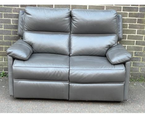 A leather 2 seater sofa. 