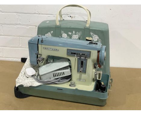 A vintage Brother sewing machine. 