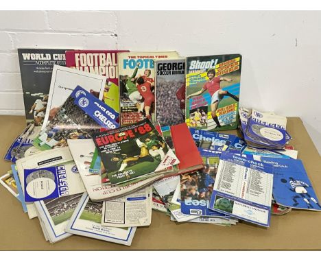 A collection of vintage football programmes and magazines. 