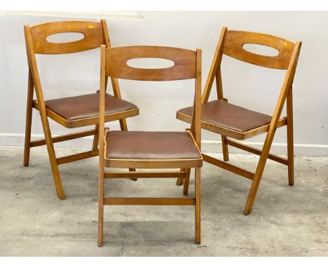 3 vintage folding chairs 