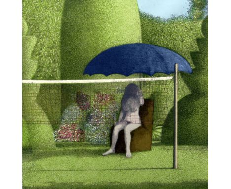 *AR DAVID INSHAW (born 1943) British
Girl Sitting in the Garden
Limited edition lithograph
Signed, dated 1975 and numbered 62