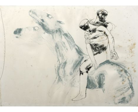 *AR DAME ELISABETH FRINK CH DBE RA (1930-1993) British
Man and Horse IV
Limited edition lithograph
Signed and numbered 21/70
