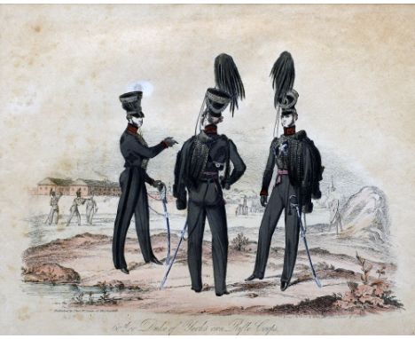WILLIAM HEATH (1795-1840) British
60th or Duke of York's Own Rifle Corps
Coloured lithograph
Published by Thomas McLean, Haym