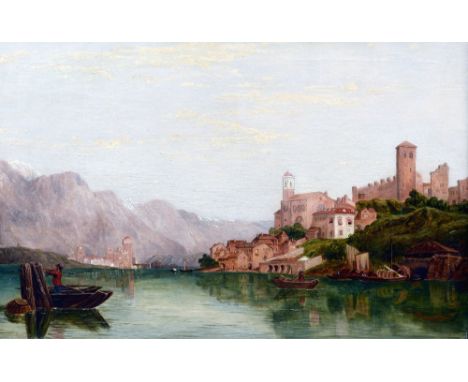 ENGLISH SCHOOL (19th century)
Italian Lake Scene
Oil on canvas
75 x 50 cm, framed CONDITION REPORTS: Generally in good condit