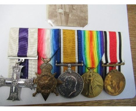 World War 1, Lieutenant R Hitchon, Trio, Military Cross and copy papers, citation regiment