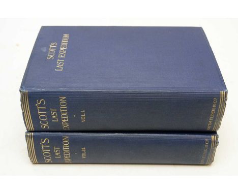 Scott (Captain Robert Falcon) (ed. by Leonard Huxley) Scott's Last Expedition, 2 vols, lge. 8vo, cloth, illus., first edition