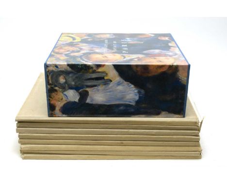 Societé D'Aquarellistes Francais, 8 vols, - loose leaf folders of text and illustration featuring significant 19th Century Fr