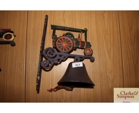 A reproduction door bell decorated with a steam engine (77)