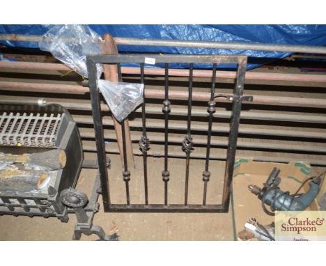A metal garden gate
