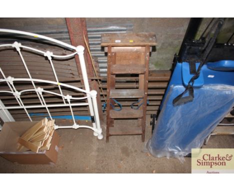 A wooden step ladder